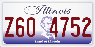 IL license plate Z604752