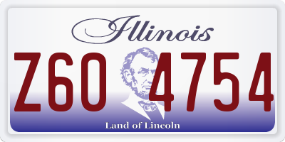 IL license plate Z604754
