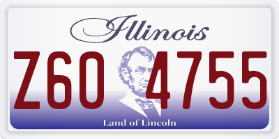 IL license plate Z604755