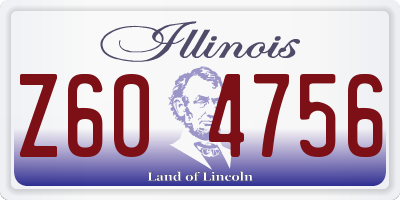 IL license plate Z604756