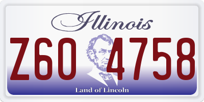 IL license plate Z604758