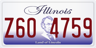 IL license plate Z604759