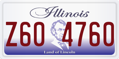 IL license plate Z604760