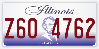 IL license plate Z604762
