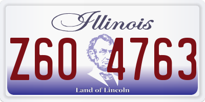 IL license plate Z604763