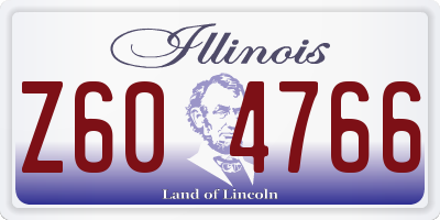 IL license plate Z604766