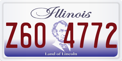 IL license plate Z604772