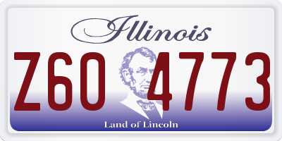 IL license plate Z604773