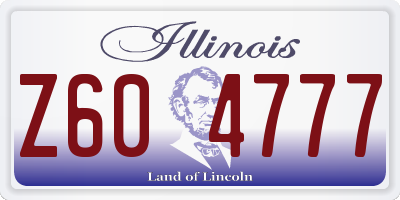 IL license plate Z604777