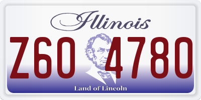 IL license plate Z604780