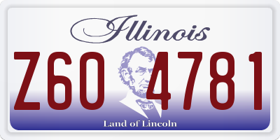IL license plate Z604781