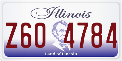 IL license plate Z604784