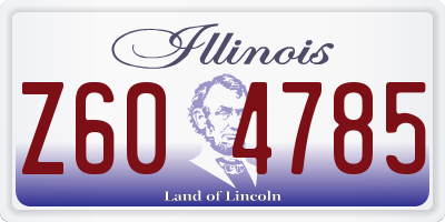 IL license plate Z604785