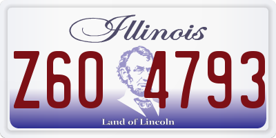 IL license plate Z604793