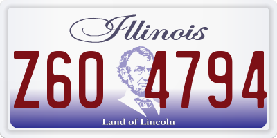 IL license plate Z604794