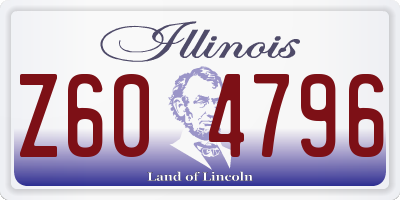 IL license plate Z604796