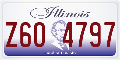 IL license plate Z604797