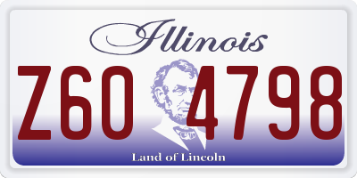 IL license plate Z604798