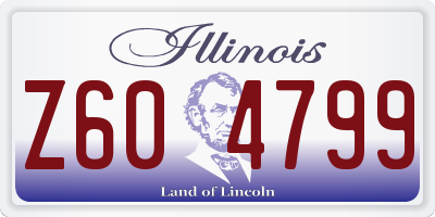 IL license plate Z604799