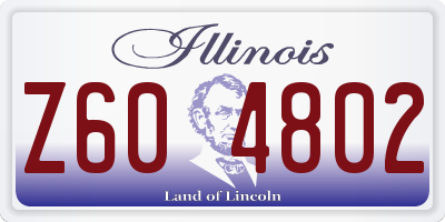 IL license plate Z604802