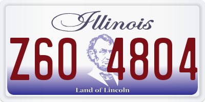 IL license plate Z604804