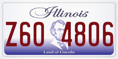 IL license plate Z604806