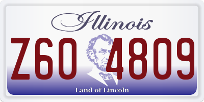IL license plate Z604809