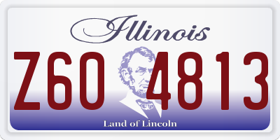 IL license plate Z604813