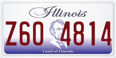 IL license plate Z604814
