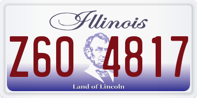 IL license plate Z604817