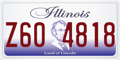 IL license plate Z604818