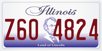 IL license plate Z604824