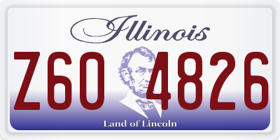 IL license plate Z604826