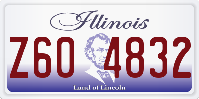IL license plate Z604832