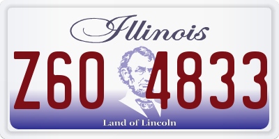 IL license plate Z604833