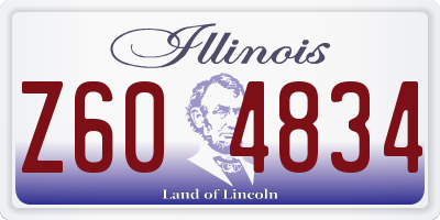 IL license plate Z604834