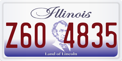 IL license plate Z604835