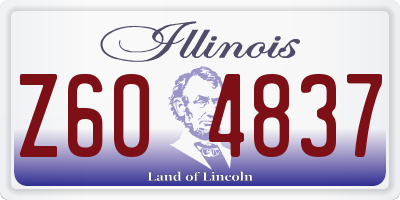 IL license plate Z604837