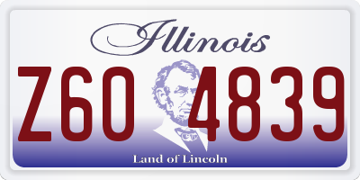 IL license plate Z604839