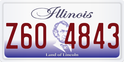 IL license plate Z604843