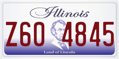 IL license plate Z604845