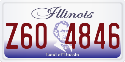 IL license plate Z604846