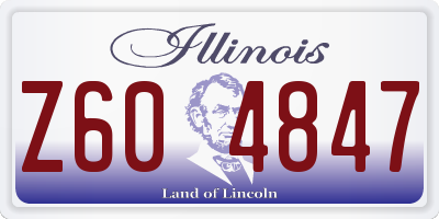 IL license plate Z604847