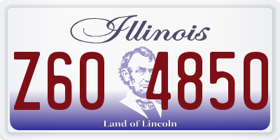 IL license plate Z604850