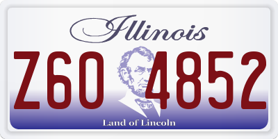 IL license plate Z604852