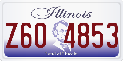 IL license plate Z604853