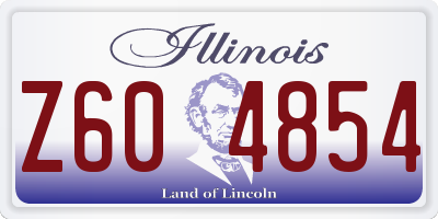 IL license plate Z604854