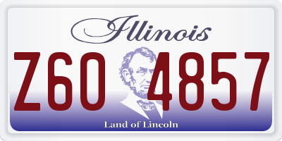 IL license plate Z604857