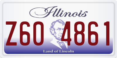 IL license plate Z604861