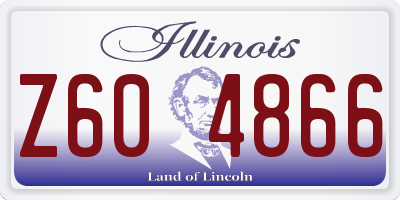 IL license plate Z604866